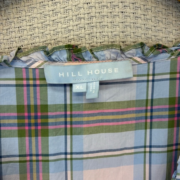 Hill House Sabrina Nap Dress Spring Plaid Blue Pink Cottagecore Farmhouse XL - Picture 3 of 9